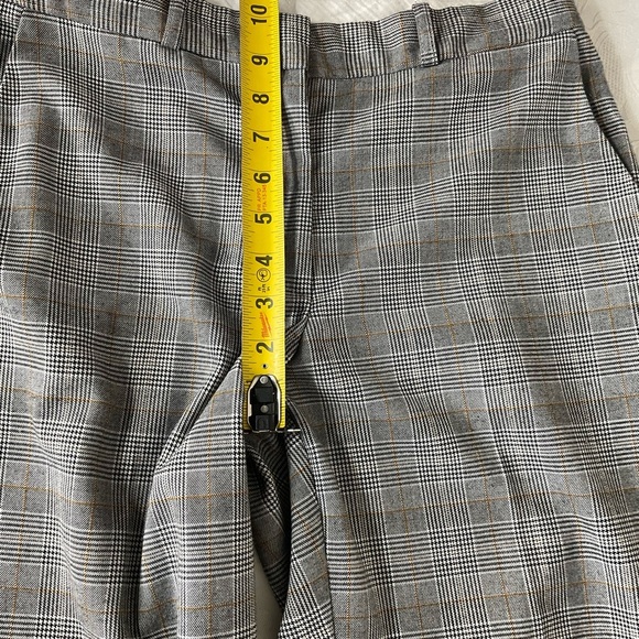 TOPSHOP Black White Gold Plaid Womens Pants 30 Inch Waist - Picture 6 of 11